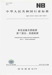 NB/T 47013.7-2012（JB/T 4730.7）  承壓設備無損檢測　第7部分：目視檢測