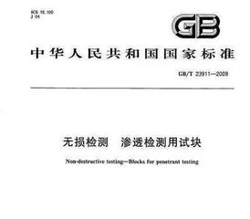 GB/T 23911-2009  無損檢測 滲透檢測用試塊