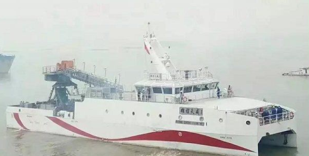 江蘇大洋海裝50米風電運維船試航成功